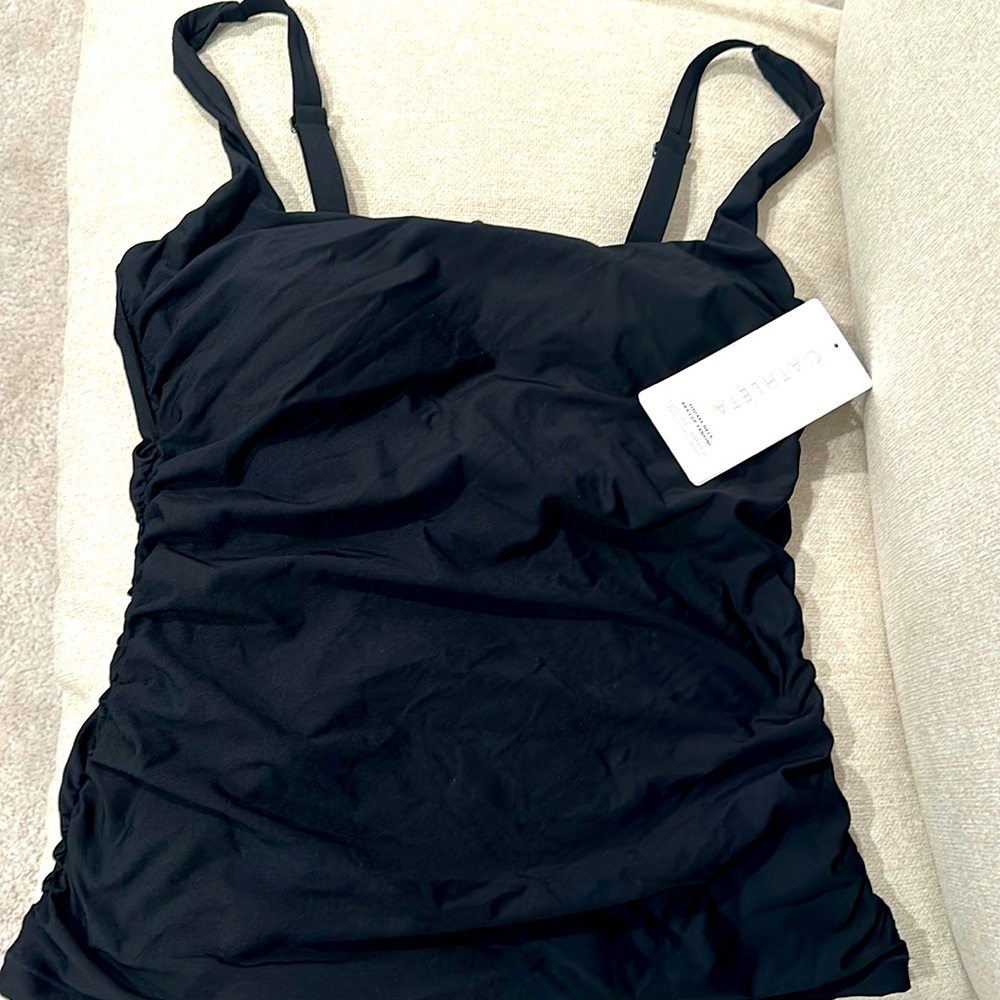 Athleta 38BC Square Neck Bra Cup Tankini Top NWT